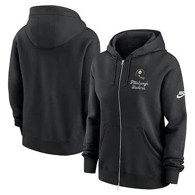 Sweat à capuche entièrement zippé Nike Phoenix Rewind des Pittsburgh Steelers pour femme, noir