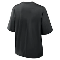 T-shirt ample et carré Nike pour femme, Pittsburgh Steelers Primetime Premium Essential, noir.