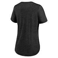 T-shirt Nike noir à trois bandes pour femme avec inscription Pittsburgh Steelers