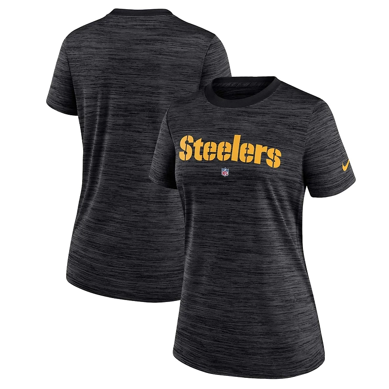 Women's Nike Black Pittsburgh Steelers Sideline Performance T-Shirt