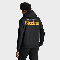 Sweat à capuche Nike noir pour femme Pittsburgh Steelers Sideline Standard Issue Initial Home Dri-FIT