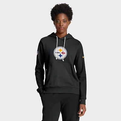 Sweat à capuche Nike noir pour femme Pittsburgh Steelers Sideline Standard Issue Initial Home Dri-FIT