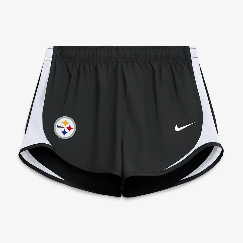 Women's Nike Black Pittsburgh Steelers Tempo Mid-Rise Dri-FIT Shorts