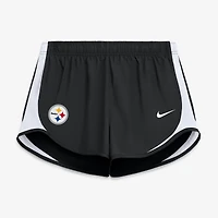 Women's Nike Black Pittsburgh Steelers Tempo Mid-Rise Dri-FIT Shorts