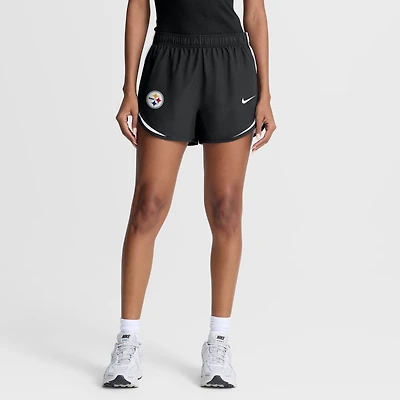 Short Nike Pittsburgh Steelers Tempo Dri-FIT noir pour femme
