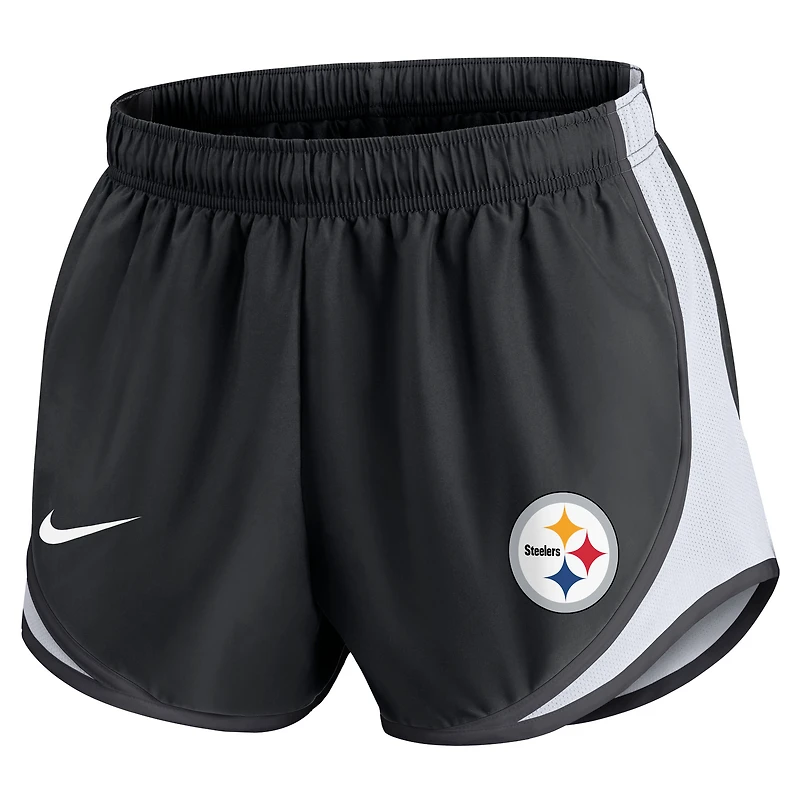 Short Nike noir Pittsburgh Steelers Tempo pour femme