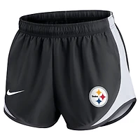 Short Nike noir Pittsburgh Steelers Tempo pour femme