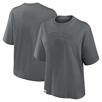 T-shirt Nike Glory Arch Boxy pour femme, couleur anthracite, des Pittsburgh Steelers