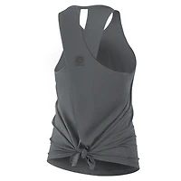 Women's Nike Charcoal Pittsburgh Steelers Glory Open-Back Crisscross Dri-FIT Tank Top