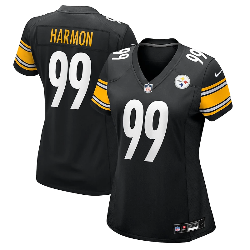 Maillot Nike Derrick Harmon noir pour femme des Pittsburgh Steelers