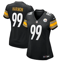 Maillot Nike Derrick Harmon noir pour femme des Pittsburgh Steelers