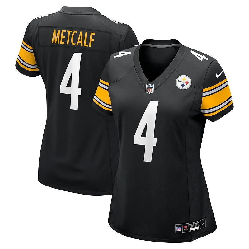 Women's Nike DK Metcalf Black Pittsburgh Steelers Team Game Jersey