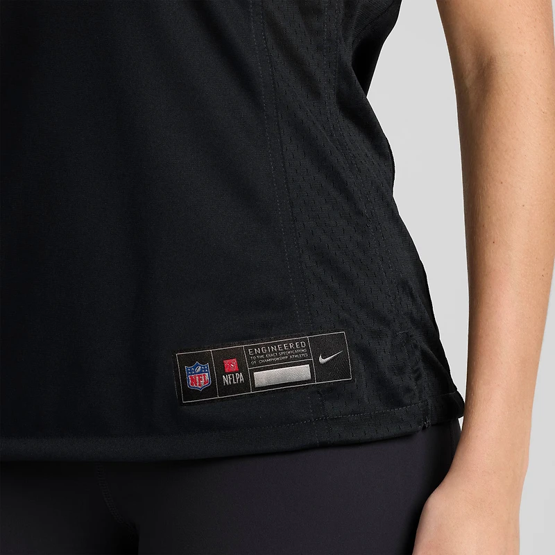 Maillot Nike DK Metcalf noir pour femme, équipe des Pittsburgh Steelers