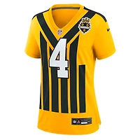 Maillot Nike DK Metcalf Gold pour femme, modèle alternatif des Steelers de Pittsburgh, édition 1933