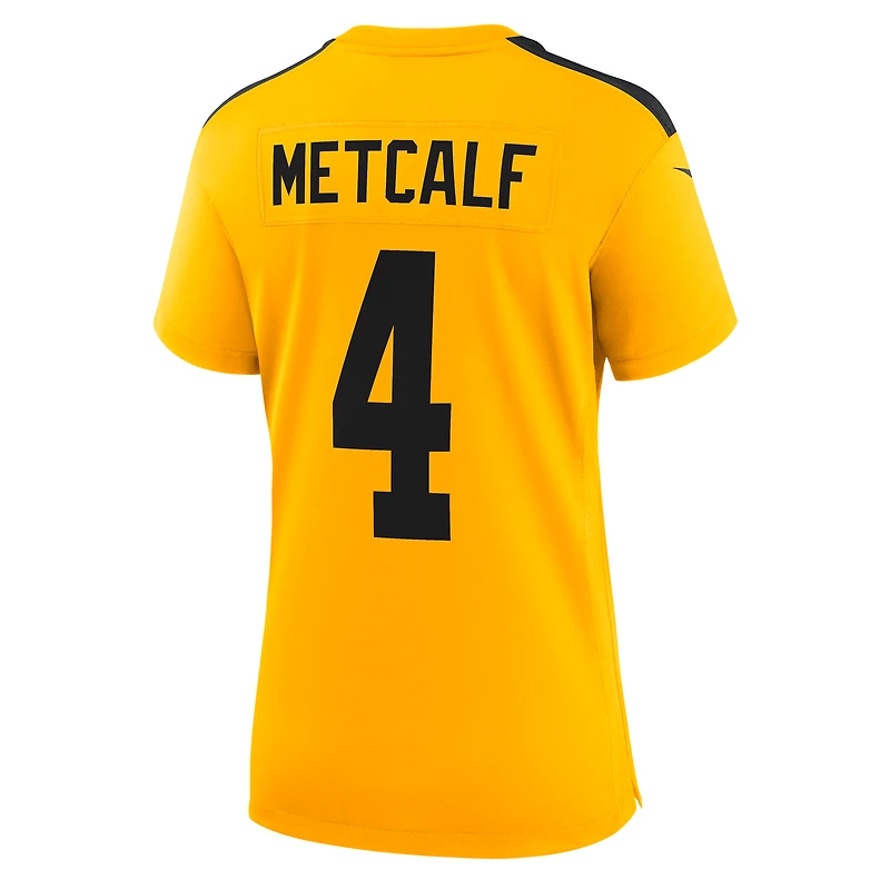 Maillot Nike DK Metcalf Gold pour femme, modèle alternatif des Steelers de Pittsburgh, édition 1933