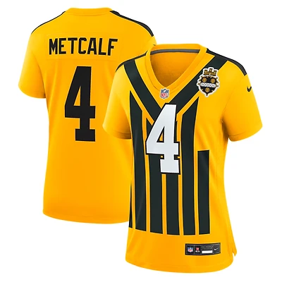 Maillot Nike DK Metcalf Gold pour femme, modèle alternatif des Steelers de Pittsburgh, édition 1933