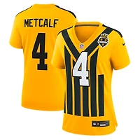 Maillot Nike DK Metcalf Gold pour femme, modèle alternatif des Steelers de Pittsburgh, édition 1933