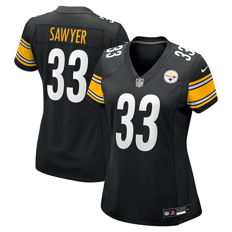 Women's Nike Jack Sawyer  Black Pittsburgh Steelers Team Game Jersey