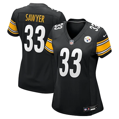 Maillot Nike Jack Sawyer noir pour femme des Pittsburgh Steelers
