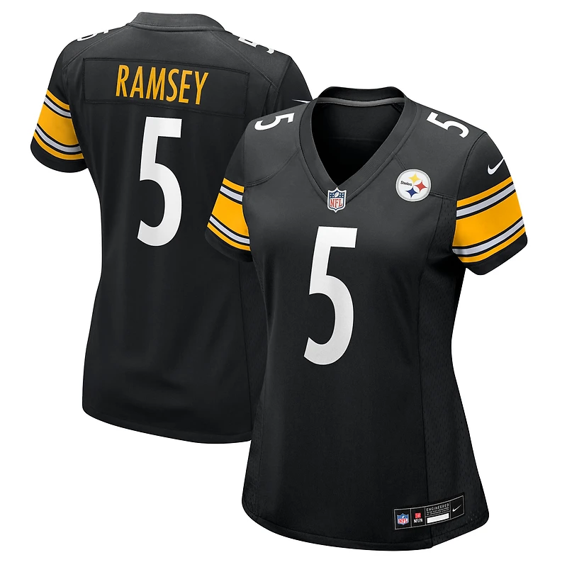Maillot Nike Jalen Ramsey noir pour femme des Pittsburgh Steelers
