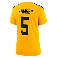 Maillot Nike Jalen Ramsey doré pour femme des Pittsburgh Steelers, modèle alternatif de 1933, souvenir du match