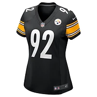 Maillot de match à la retraite des Pittsburgh Steelers Nike James Harrison pour femme, noir