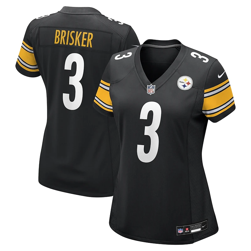Maillot de match Nike Jaquan Brisker noir pour femme, Pittsburgh Steelers