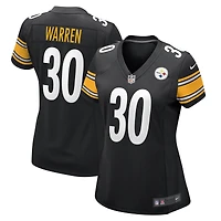 Maillot de joueur des Pittsburgh Steelers Nike Jaylen Warren pour femme, noir