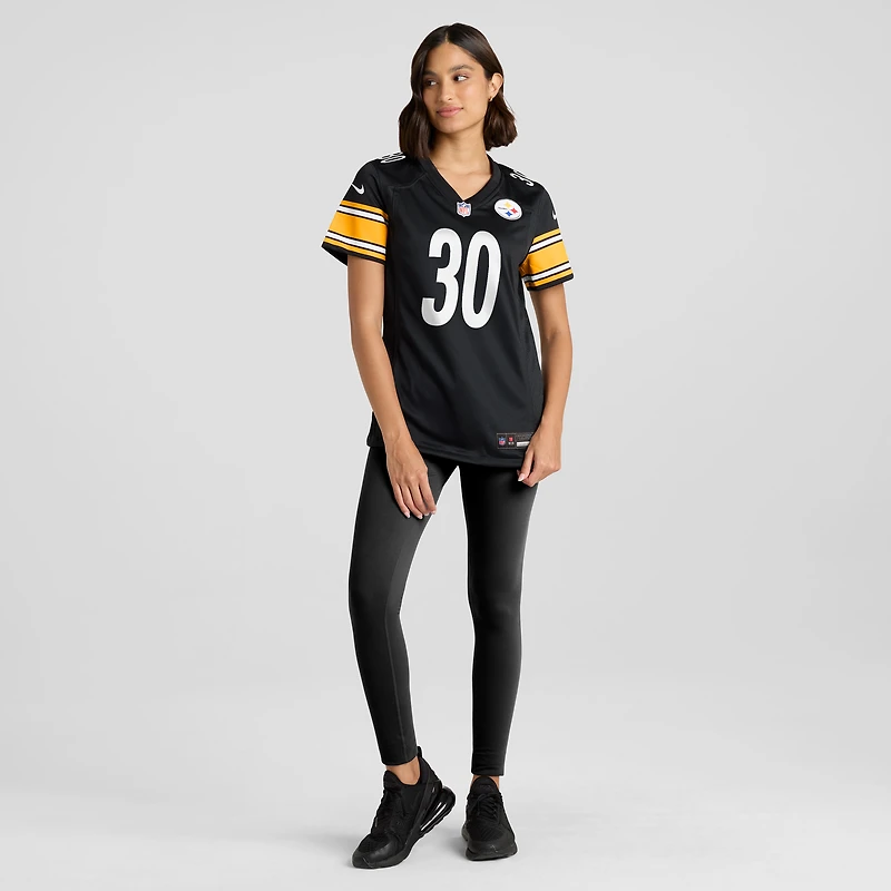 Women's Nike Jaylen Warren Black Pittsburgh Steelers Game Player Jersey