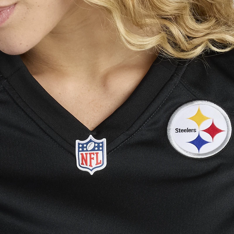Maillot de joueur des Pittsburgh Steelers Nike Jaylen Warren pour femme, noir