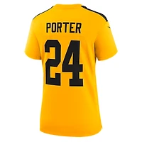 Maillot Nike Joey Porter Jr. doré pour femme, modèle alternatif des Steelers de Pittsburgh, édition 1933.