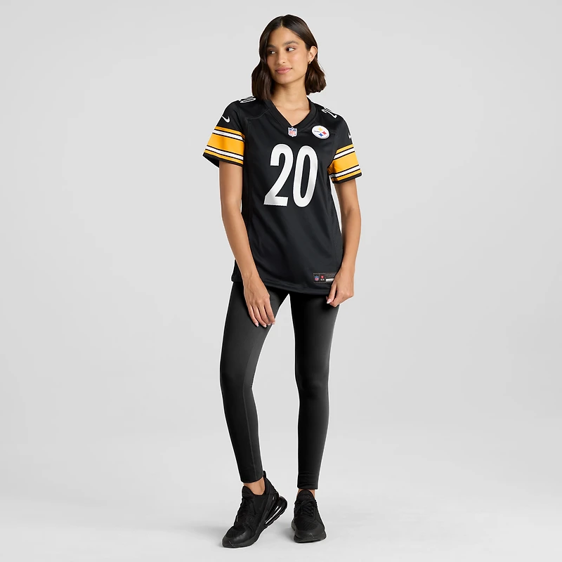 Women's Nike Kaleb Johnson  Black Pittsburgh Steelers Team Game Jersey