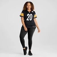 Maillot Nike Kaleb Johnson noir pour femme des Pittsburgh Steelers