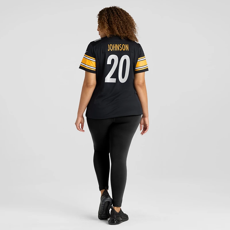 Women's Nike Kaleb Johnson  Black Pittsburgh Steelers Team Game Jersey