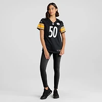 Maillot Nike Malik Harrison noir pour femme des Pittsburgh Steelers