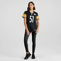 Maillot de match Nike Nick Herbig pour femme, noir, Pittsburgh Steelers