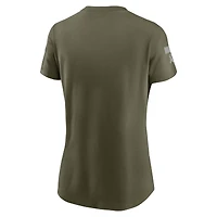 Women's Nike Olive Pittsburgh Steelers 2025 Salute to Service Sideline T-Shirt