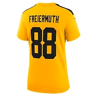 Maillot Nike Pat Freiermuth doré pour femme, modèle alternatif des Pittsburgh Steelers, édition 1933