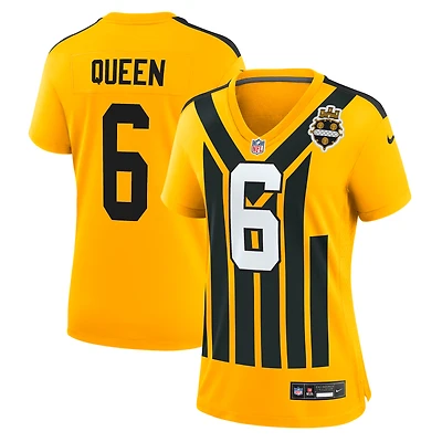 Maillot Nike Patrick Queen Gold pour femme, modèle alternatif des Pittsburgh Steelers de 1933, version rétro