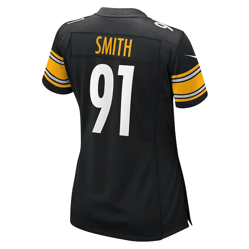 Maillot Nike Preston Smith noir pour femme des Pittsburgh Steelers