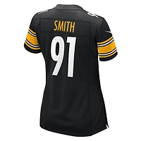 Maillot Nike Preston Smith noir pour femme des Pittsburgh Steelers