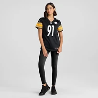 Maillot Nike Preston Smith noir pour femme des Pittsburgh Steelers