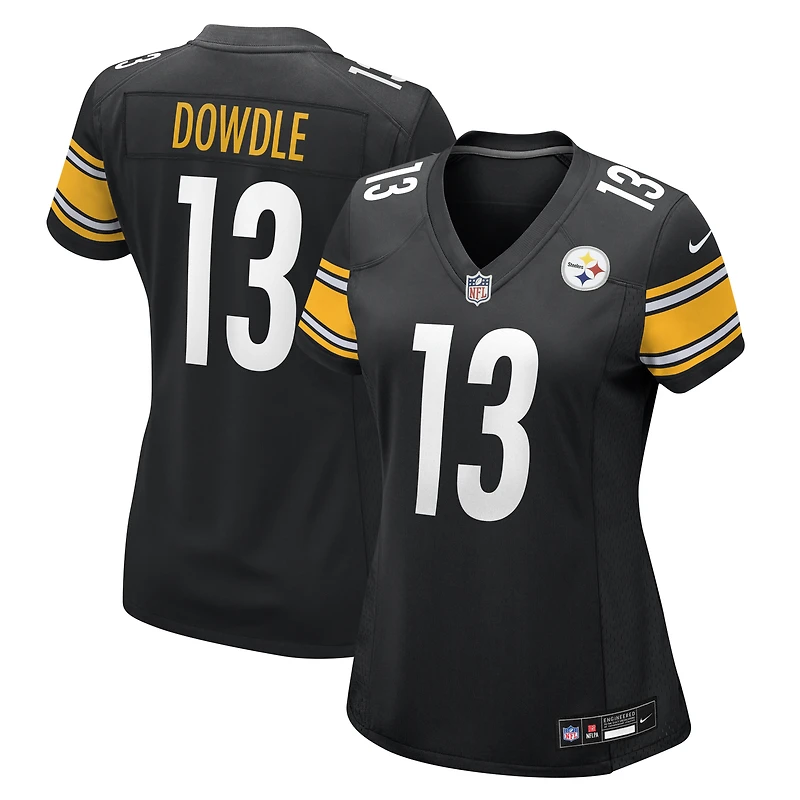 Maillot de match Nike Rico Dowdle noir pour femme, équipe des Steelers Pittsburgh