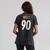 Nike T.J. pour Femme Watt Black Pittsburgh Steelers Nom et numéro du joueur T-shirt