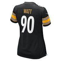 Women's Nike T.J. Watt Black Pittsburgh Steelers Team Game Jersey