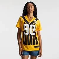 Women's Nike T.J. Watt Gold Pittsburgh Steelers Alternate 1933 Throwback Game Jersey