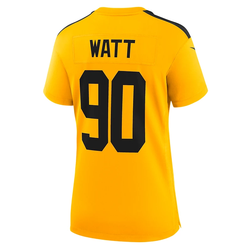 Maillot Nike T.J. Watt doré pour femme, modèle alternatif des Steelers de Pittsburgh, édition 1933