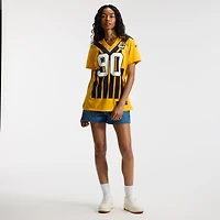 Women's Nike T.J. Watt Gold Pittsburgh Steelers Alternate 1933 Throwback Game Jersey