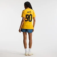 Women's Nike T.J. Watt Gold Pittsburgh Steelers Alternate 1933 Throwback Game Jersey