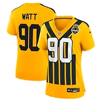 Maillot Nike T.J. Watt doré pour femme, modèle alternatif des Steelers de Pittsburgh, édition 1933